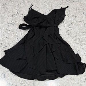 Trixxi Black Mini Dress with Ruffle Detail